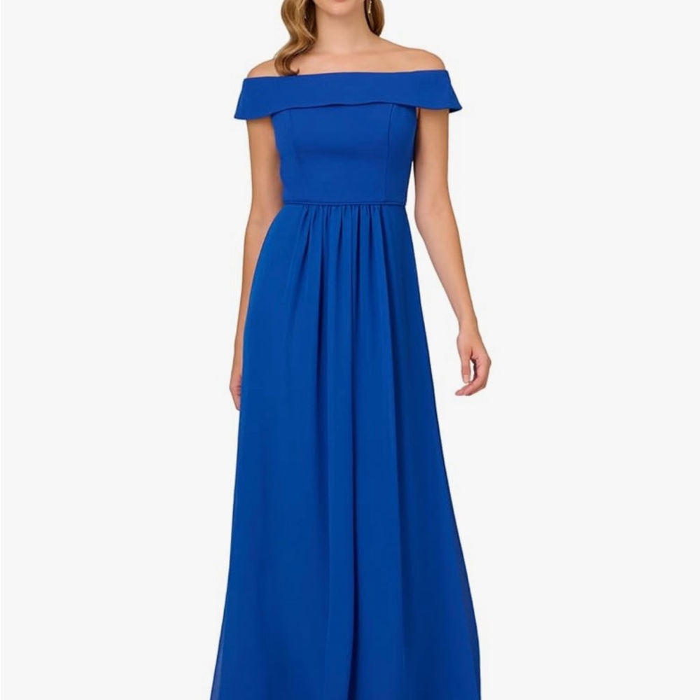 Elegant Off-Shoulder Adriana Papell Gown